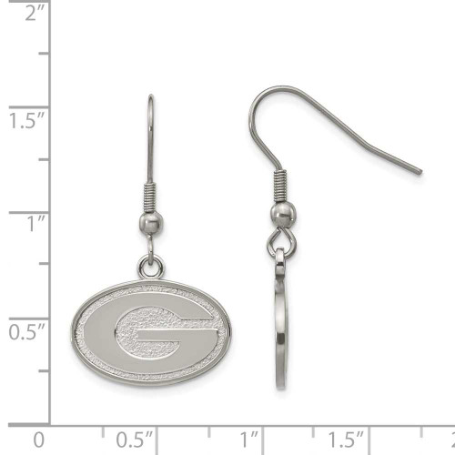 Image of Stainless Steel LogoArt University of Georgia Dangle Earrings