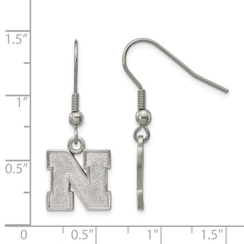 Image of Stainless Steel LogoArt University of Nebraska Dangle Earrings