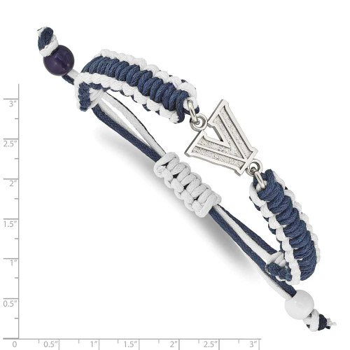 Image of Stainless Steel LogoArt Villanova Univ Adjustable Cord Bracelet
