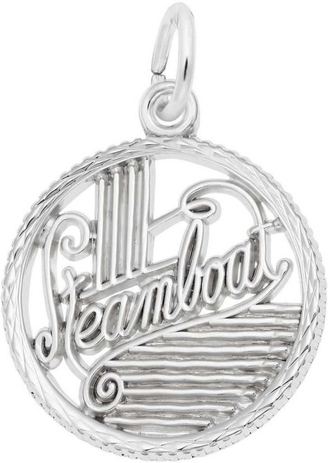 Image of Steamboat Faceted Charm (Choose Metal) by Rembrandt