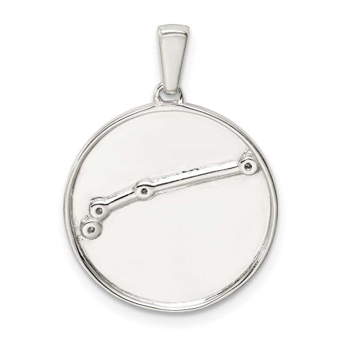 Image of Sterling Silver & CZ Aries Zodiac Pendant