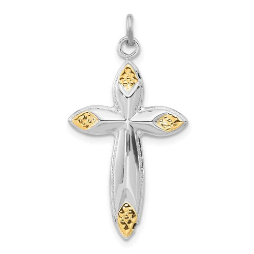 Image of Sterling Silver & Gold-tone Hollow Cross Pendant