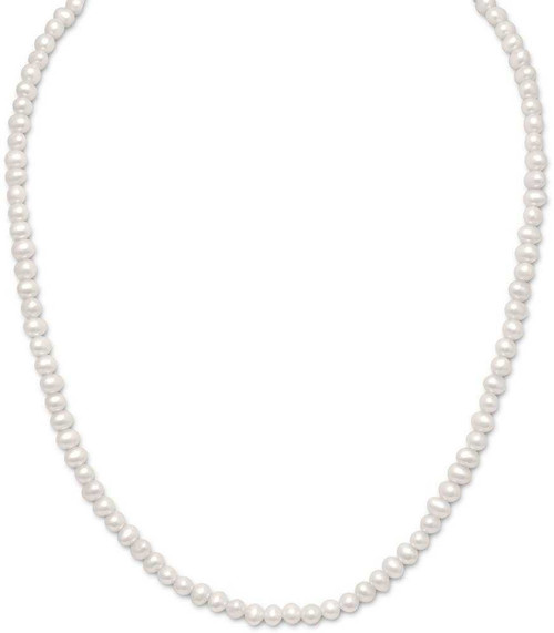 Image of Sterling Silver 15"+2" Extension White Cultured Freshwater Pearl Necklace