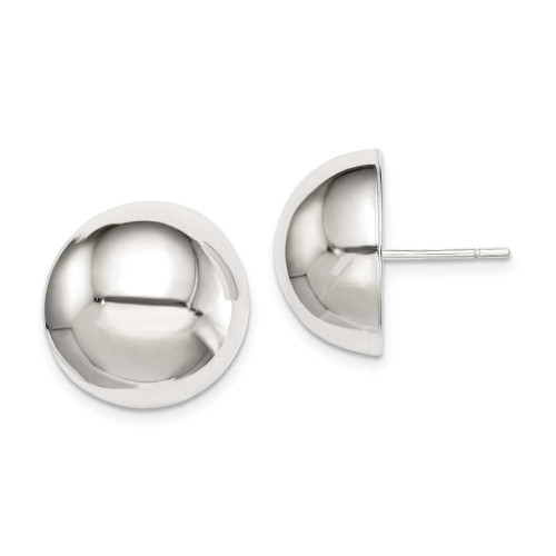 Image of 16mm Sterling Silver 16mm Half Ball Stud Earrings