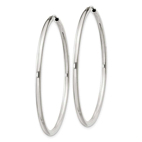 Image of 45mm Sterling Silver 2mm Hoop Earrings QE4373