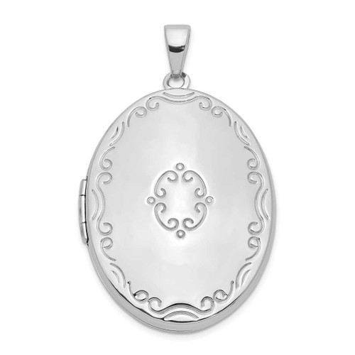 Image of Sterling Silver 33mm Oval Locket Pendant