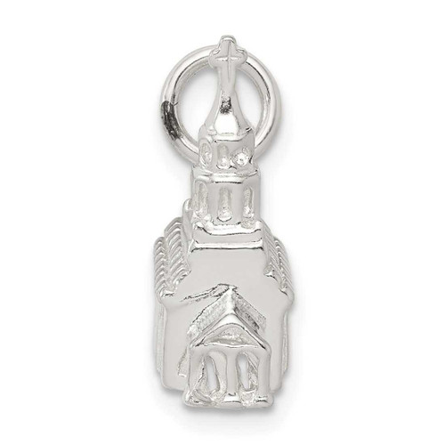 Image of Sterling Silver 3-D Church Charm