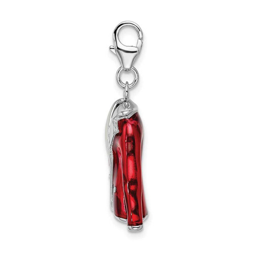 Image of Sterling Silver 3-D Enameled Red Jacket w/ Lobster Clasp Charm