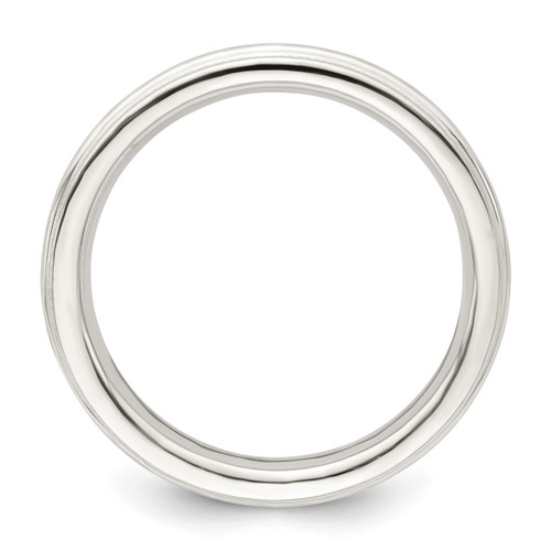 Image of Sterling Silver 3mm Comfort Fit Milgrain Band Ring