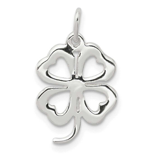 Image of Sterling Silver 4-Leaf Clover Charm QC3882