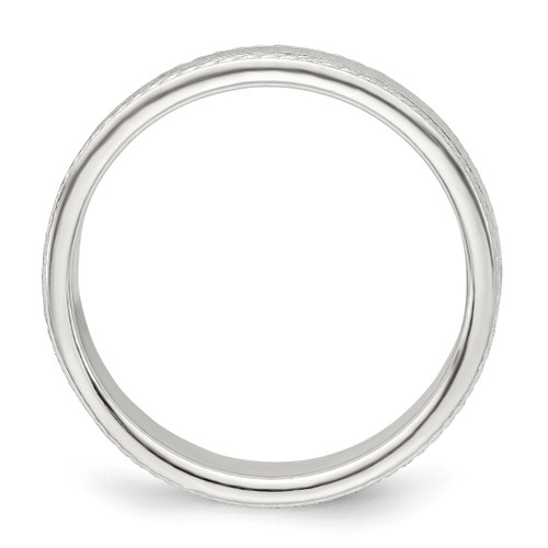 Image of Sterling Silver 4mm Design Edge Band Ring