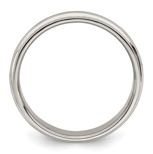 Image of Sterling Silver 4mm Half Round Milgrain Band Ring