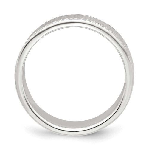 Image of Sterling Silver 6mm Design Edge Band Ring
