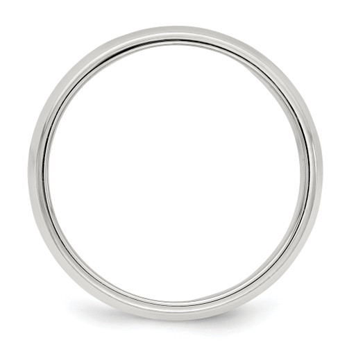 Image of Sterling Silver 6mm Half Round Milgrain Band Ring