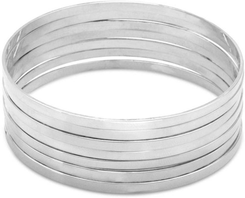 Image of Sterling Silver 7 8" Flat Bangle Bracelets
