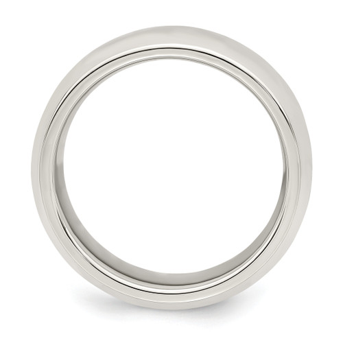 Image of Sterling Silver 7mm Bevel Edge Band Ring