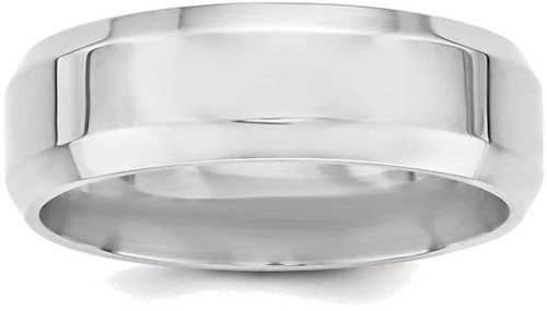 Image of Sterling Silver 7mm Bevel Edge Band Ring