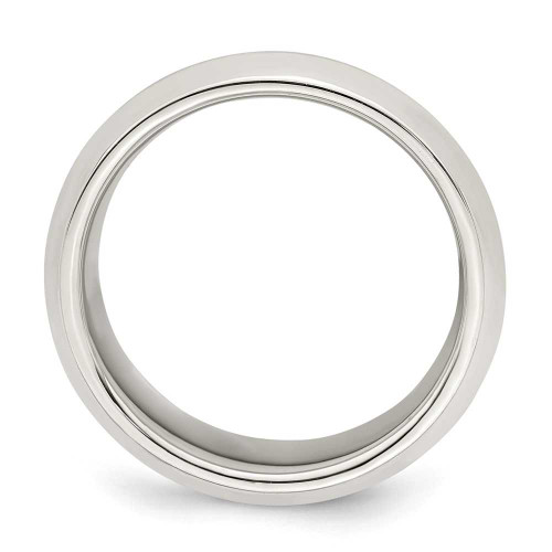 Image of Sterling Silver 8mm Bevel Edge Band Ring