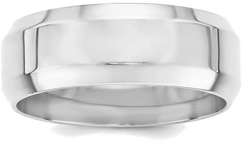 Image of Sterling Silver 8mm Bevel Edge Band Ring