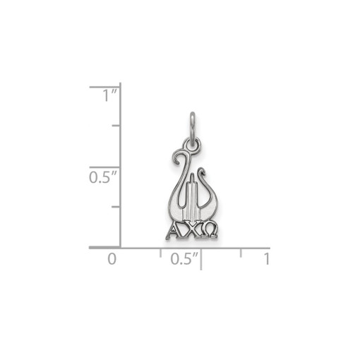 Sterling Silver Alpha Chi Omega X-Small Pendant by LogoArt (SS034ACO)