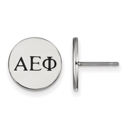 Sterling Silver Alpha Epsilon Phi Enamel Post Earrings by LogoArt (SS033AEP)