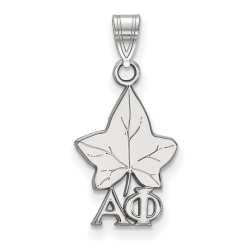 Sterling Silver Alpha Phi Small Pendant by LogoArt (SS035APH)