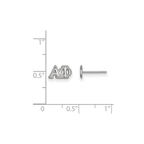 Sterling Silver Alpha Phi X-Small Post Earrings by LogoArt (SS005APH)