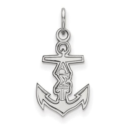 Sterling Silver Alpha Sigma Tau X-Small Pendant by LogoArt (SS034ALS)