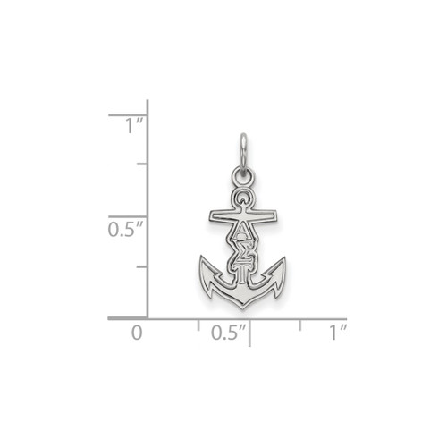 Sterling Silver Alpha Sigma Tau X-Small Pendant by LogoArt (SS034ALS)