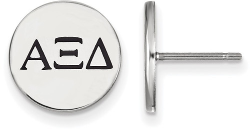 Sterling Silver Alpha Xi Delta Enamel Post Earrings by LogoArt (SS033AXD)