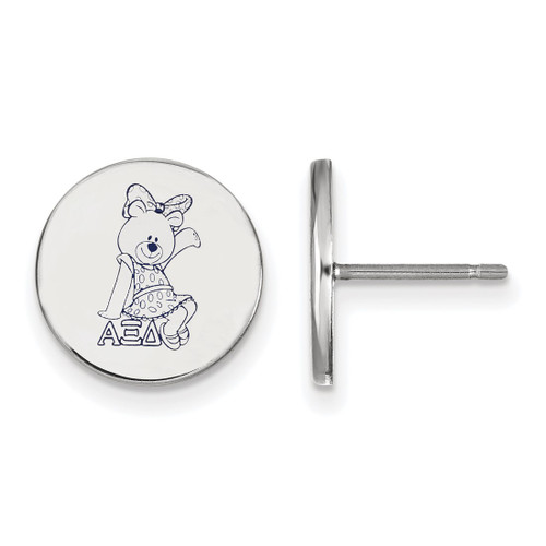 Sterling Silver Alpha Xi Delta Enamel Post Earrings by LogoArt (SS047AXD)