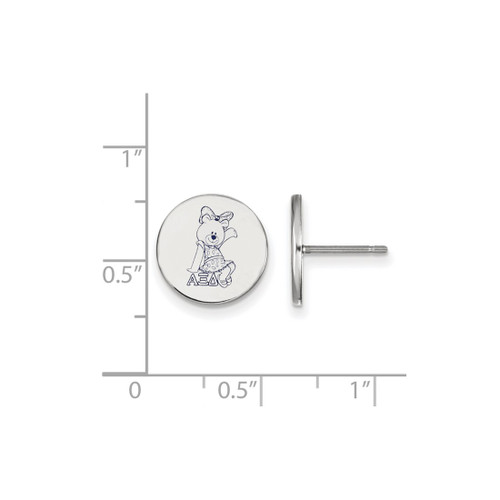 Sterling Silver Alpha Xi Delta Enamel Post Earrings by LogoArt (SS047AXD)