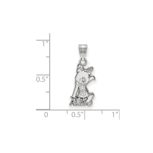 Sterling Silver Alpha Xi Delta Small Pendant by LogoArt (SS035AXD)
