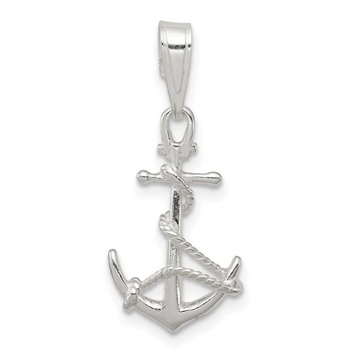 Image of Sterling Silver Anchor & Rope Pendant