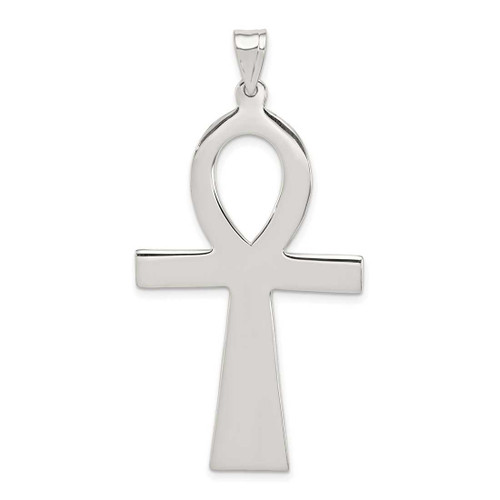 Image of Sterling Silver Ankh Cross Pendant QC407
