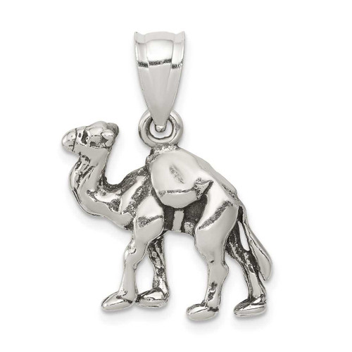 Image of Sterling Silver Antiqued 3-D Camel Reversible Pendant