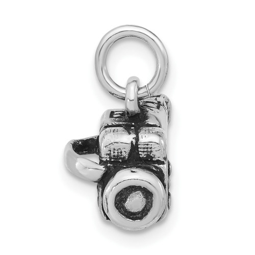 Sterling Silver Antiqued 3-D Video Camera Charm
