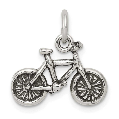 Image of Sterling Silver Antiqued Bicycle Charm