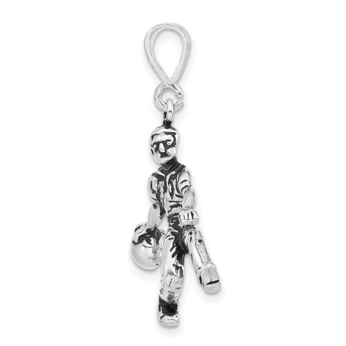Sterling Silver Antiqued Bowling Charm
