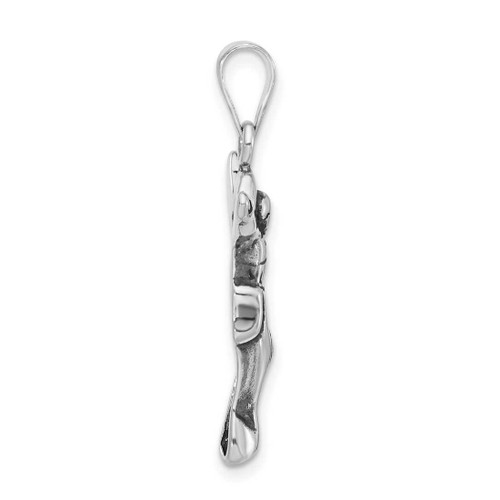 Image of Sterling Silver Antiqued Corpus (Crucified Christ) Pendant