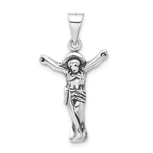 Image of Sterling Silver Antiqued Corpus (Crucified Christ) Pendant