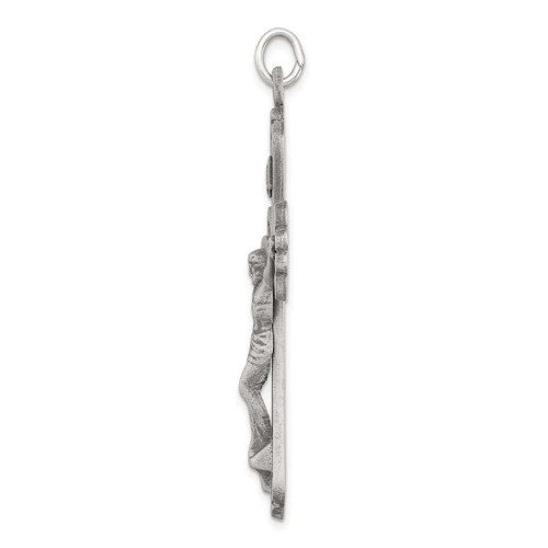 Image of Sterling Silver Antiqued Inri Crucifix Pendant QC5445
