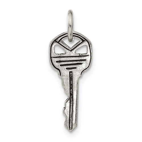 Sterling Silver Antiqued Key Charm