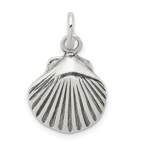 Image of Sterling Silver Antiqued Sea Shell Charm