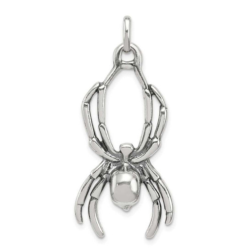 Image of Sterling Silver Antiqued Spider Pendant