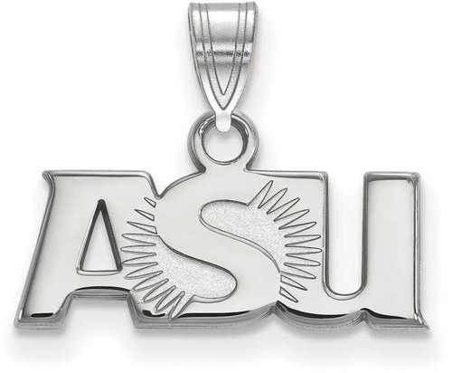 Image of Sterling Silver Arizona State University Small Pendant by LogoArt (SS041AZS)