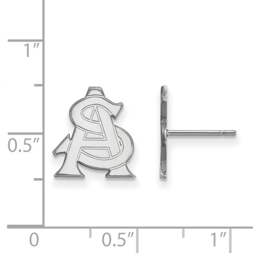 Image of Sterling Silver Arizona State University Small Post Earrings by LogoArt SS031AZS