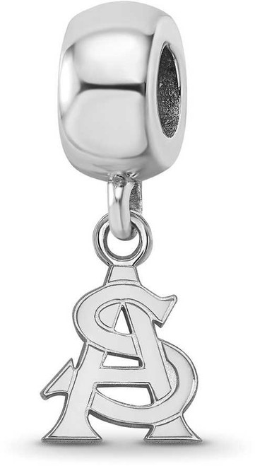 Image of Sterling Silver Arizona State University XSmall Dangle Bead Charm LogoArt SS034