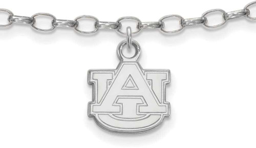 Image of Sterling Silver Auburn University Anklet by LogoArt