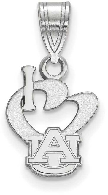 Image of Sterling Silver Auburn University Small I Love Logo Pendant by LogoArt